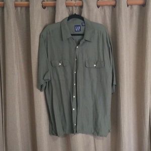 Linen blend dress shirt